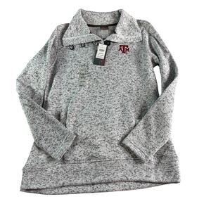 Texas A&M Aggies Pullover Sweatshirt Womens Medium Gray Fleece NWT